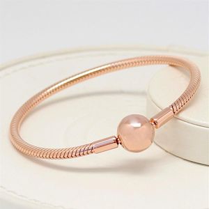 Whole-Bracelet pour Pandora 925 argent sterling plaqué or rose luxe designer bijoux dames bracelet avec boîte d'origine227f