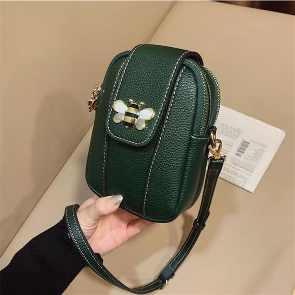 Toda la marca de las mujeres bolso de hombro modas de la calle bolso de cuero personalidad mini moda bolsas de teléfono móvil de alta calidad Hilo 303G