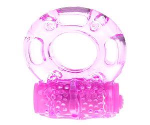 Butfly entièrement en silicone anneau gelée de pénis vibrant anneau délai prématuré éjaculation verrouillage vibratrice toys pour hommes5345053
