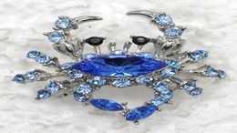 Broches de mode en saphir C786 B, Marquise en cristal strass crabe, broche de Costume, bijoux cadeau 5110393