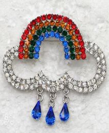Entièrement C797 Multicolour Crystal Rinestone Rainbow Swing Pin Brooch Fashion Bijoux Gift3087211