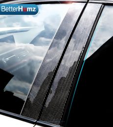 Whole Carbon Fiber Car Window Bpilars Molding Coret Styling Pegatinas para BMW 3 5 Series E90 F30 F10 E60 E70 E46 F07 ACCES4062457