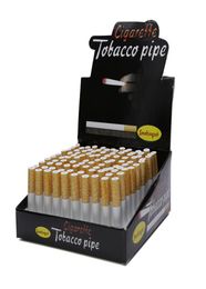 Pipas de cigarrillos de cerámica enteras Sparkle Metal Aluminio Pipas de tabaco para fumar Hierba One Hitter Bat Pipa para fumar Cigarrillo Pipe5838420