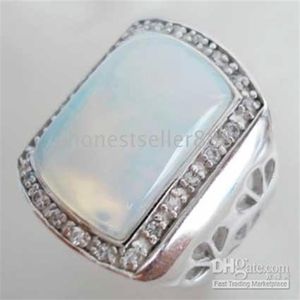Whole Charming bijoux bague homme opale blanche 8 9 102450