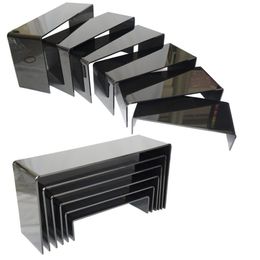 Support de vitrine en acrylique transparent, 6 pièces, bon marché, blanc, noir, 265v