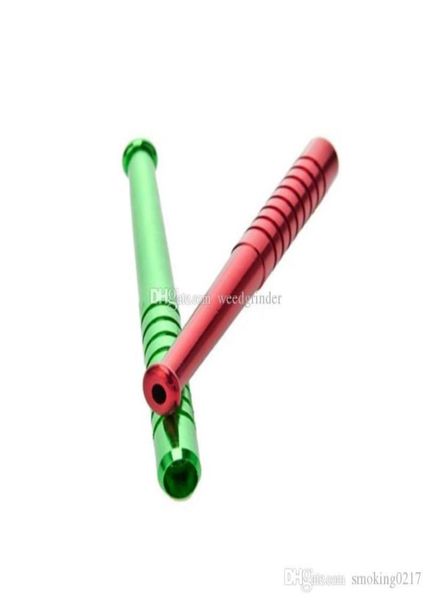 Entièrement pas cher 80 mm Herbe Métal en aluminium Pipes portable Porte-cigarette Fumer Tobacco Pipe7869666