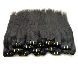 Paquets de cheveux humains droits brésiliens bon marché tisse 1 kg 20 pièces lot couleur noire naturelle non remy qualité cheveux humains 50g6864660