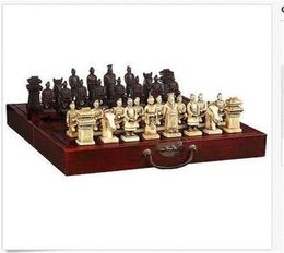 Hele Goedkope Chinese 32 stuks schaakspelboxXian Terracota Warrior30102571047