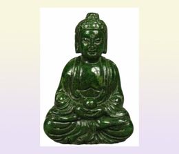 Hele goedkope Chinees oude handwerk groen jade carving boeddha hanger netsuke91211044582187