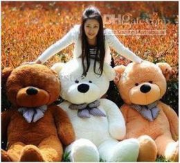 Hele goedkope GIANT 80120 GROTE PLUCHE TEDDYBEER ENORME ZACHTE 100 KATOEN SPEELGOEDVier kleuren Wit Bruin Lichtbruin Roze8410262