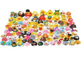 Цельные детские игрушки для купания Плавающие резиновые утки Сожмите звук милая милая утка для детского душа 2050 Случайные стили LJ2010193367377