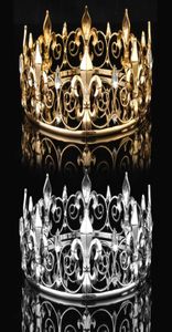 Hele Cirkel Gouden Gala Accessoires Koning Men039s Kroon Ronde Keizerlijke Tiara 2106168131550