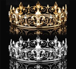 Hele cirkel goud prom -accessoires King Men039S kroon rond Imperial Tiara 21110915050259518516