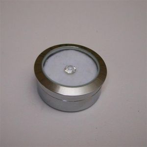 Hele Cirkel Ronde Diamant Display Box Fijn Roestvrij Staal Metalen Edelsteen Gevallen Diamanten Sieraden Doos 3 2 1 5cm226M