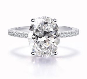 Hele klassieke 925 sterling zilveren ring set ovaal gesneden 3ct diamant cz verloving trouwringen ringen voor vrouwen bruids bijoux5595964