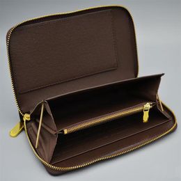 Entier classique portefeuille standard mode cuir long sac à main sac à main pochette à glissière poche à monnaie date code note compartiment embrayage 6280F