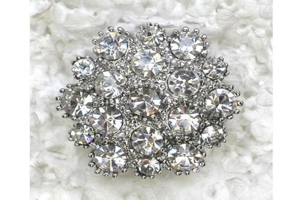 Broche en strass en cristal transparent entier, broche de demoiselle d'honneur, fleur pour fille, mariage, mode fête, bal de promo, broche, bijoux, cadeau C66404217830