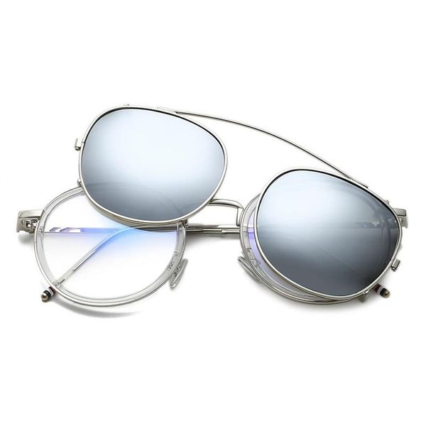 Marcos de gafas de diseñador de marca para hombre y mujer, clip completo, montura de gafas de marca de diseñador, lentes transparentes, montura de gafas TB710297M