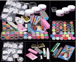 Hele ColorWomen 37 in 1 Professionele Manicure Set Acryl Glitter Poeder Franse Nail Art Decor Tips Set 160927 Drop 3549487