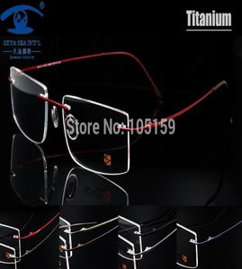 Marco de gafas de titanio sin montura para ordenador completo, marcos de gafas con memoria para hombres, 7 colores, gafas graduadas 156 161 5816630