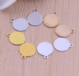 Tags d'estampage vierge en cuivre entier Charmes Round 4 couleurs Copper Round Charm Pendentif For Handmade Bijoux DIY Pièces 9192885