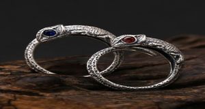 entièrement créatif 2 couleurs anneau caméléon ajusté des anneaux de queue de lézard ouvrant 925 bijoux en argent sterling pour hommes ou femmes weddi4092162