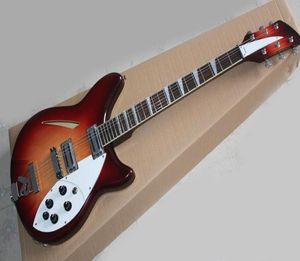 Hele Crimson Electric Guitar Semihollow 2 Inputs 2 Pickups Rosewood Scale White Shield Aangepaste service 8832029