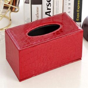 Hele-Krokodil Stijl Tissue Box Cover Thuis PU Lederen Servet Papier Houder Case Hoge Kwaliteit Voor Keuken Slaapkamer creatieve Tis239N