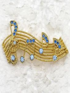 Cristal entier strass NOTE de musique broche mode costume broches broche bijoux cadeau C2797708648