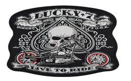 Entièrement personnalisé 105 pouces Énormes patchs de motard de broderie pour la veste Back Mc Surport Punk Lucky 71094280