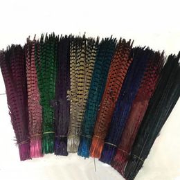 Hele aangepaste kleuren Fazant staartveren Iewelry Craft Hat Masker Veer Haarverlenging 100 stuks 20-22 inch 50-55 cm EEA294-1282x