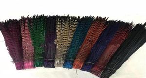 Hele aangepaste kleuren Fazant staartveren Iewelry Craft Hat Masker Veer Haarverlenging 100 stuks 2022 inch 5055 cm EEA2941255u246701039