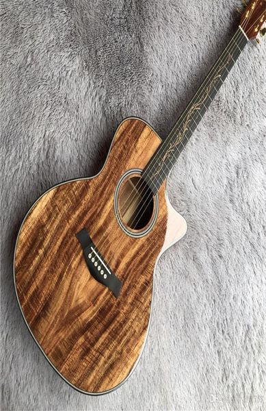 Cutraway vintage de todo el personalizado Chaylor K24 KOA Guitarra acústica Nuevo llegada K24CE Guitarra acústica de madera eléctrica acústica KOA3119928