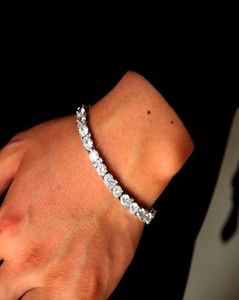 Bracelet de tennis entièrement coupé Zirconia Triple Lock Hiphop Jewelry Cumbic Luxury Crystal CZ Men Bracelets Classic Charm Gift7416785