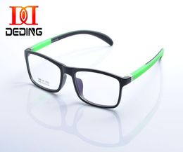 Todo DeDing Peso ligero TR90 Marco Colorido Silicona flexible Templo Rectángulo Gafas Tamaño del marco 5218 Oculos De Grau DD105845850