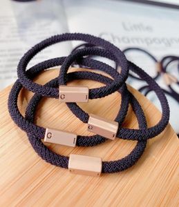 Todo el diseñador de moda de lujo lazos elásticos para el cabello banda pulseras de cuerda para el cabello adorno con hebilla de metal accesorios 2974073