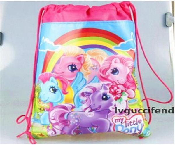 Sac à cordon entier sac Mochila Sacs de chaussures à cordes non tissées sacs d'école pour filles dessin animées enfants sac à dos randonnée de randonnée naissance 9708002