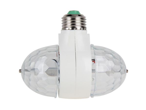 Lampe rotative à double tête E27B22, ampoule LED RGB 6W, boule de lumière de scène Disco DJ, ampoule AC 85265V8737350