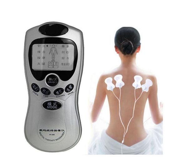 Acupuntura eléctrica entera Acupuntura Full Boby Masaje Relajante Alivio de la terapia digital Máquina 6 PCS Pads4973493