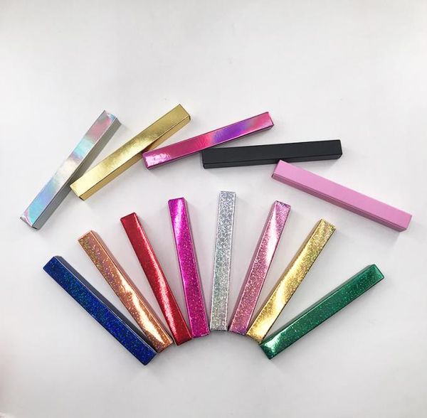 Boîtes holographiques vides entières Boîte souple pour l'eye-liner liquide auto-adadhésive stylo private personnalisé étiquette colorée emballage pailleté 4374759