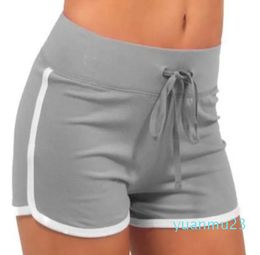 Hele Esportes sneldrogende trekkoord dames sport hardloopshorts anti geleegd katoen contrast elastische taille Correndo shorts