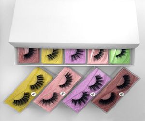 Hele Wimpers Snelle Bloesem Snelle Wimpers Kleurrijke Doos Natuurlijke 3D Synthetische Lash es Make-up Bulk Dikke Faux6857549