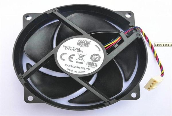 Ventilador completo Brandnew Genuine 9025 9cm 12V 036A FA09025H12LPB 4 Cable de temperatura silenciosa Ventilador de CPU redondeado de la CPU9868236