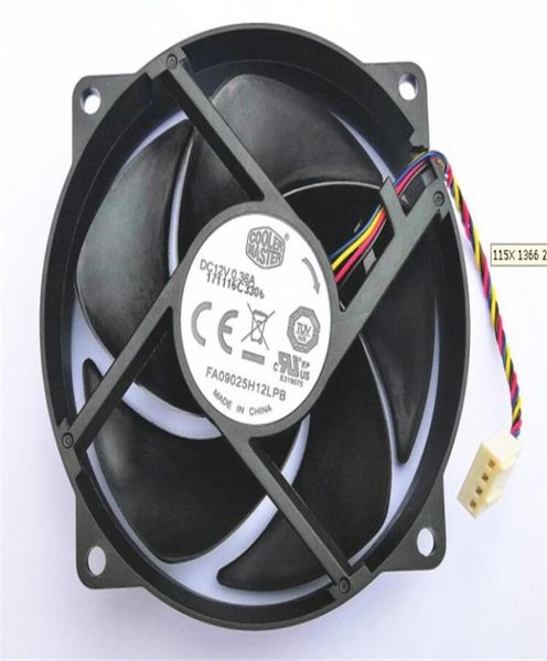 Ventilador entero Brandnew Genuine 9025 9cm 12V 036A FA09025H12LPB 4 Cable de temperatura silenciosa CPU Fan8090598 de temperatura de temperatura.