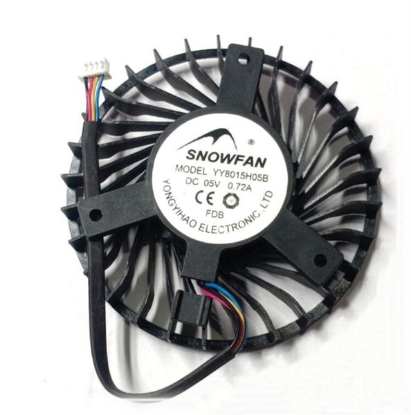 Ventilateur entier SNOWFAN YY8015H05B espacement équilatéral des trous 45MM 072A DC5V grand volume d'air ventilateur de refroidissement à 4 fils 2725418