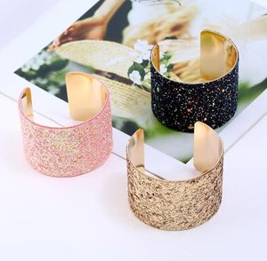 Fashion INS INS Designer de luxe Géométrique paillettes paillettes Bracelet bracelet de bracelet à manchette réglable pour femme9533800
