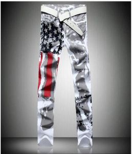 Hele mode heren designer jeans mannen robin jeans beroemde merk denim met vleugels American Flag 4235221