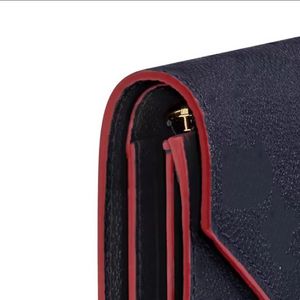 Estilo de moda entera Victorine Litchi Grain Wallet Cuero en 6 colores MUJER Personalización Titular de tarjeta de crédito multifuncional291r