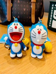 Hele modieuze cartoon sleutelhangers Key Buckle Men Women Bag Handmade Keychain Silica Gel Doraemon Pendanten Accessoires 2 CLAS7264207