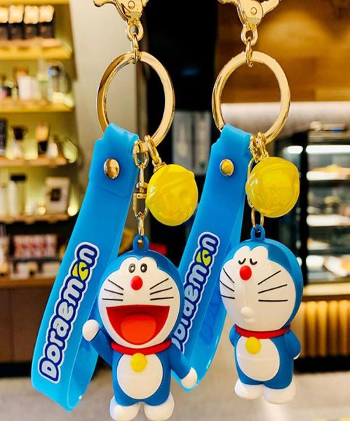 Keychains de caricatura de moda enteros Hebilla de llave Handmade Men Women Mujeres Gel Gel Doraemon Pendantes Accesorios 2 Clas7865615